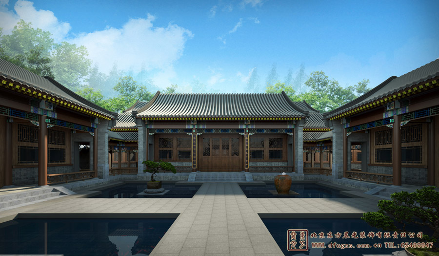 農(nóng)村三進中式裝修效果圖