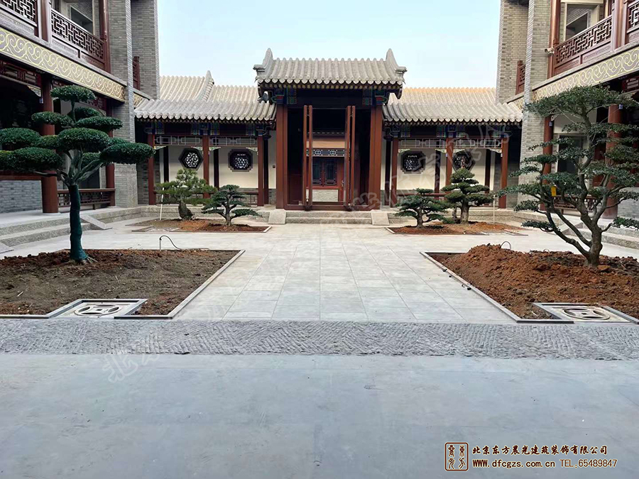 兩進中式建筑園林景觀