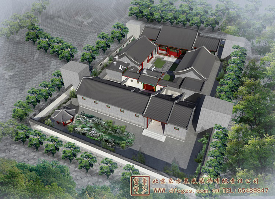 農(nóng)村仿古中式效果圖